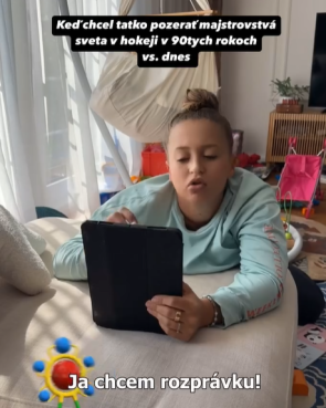 Klaudia a snacky k hokeju